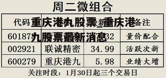 重庆港九引领港口物流新篇章的最新动态