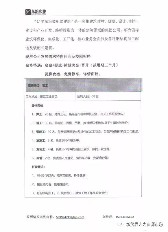 彰武县最新招聘信息全面解析